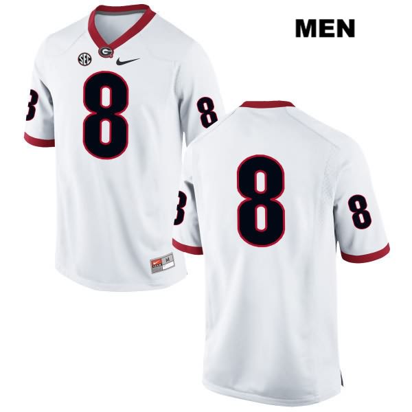 Georgia Bulldogs Men's Deangelo Gibbs #8 NCAA No Name Authentic White Nike Stitched College Football Jersey XXE2056RB